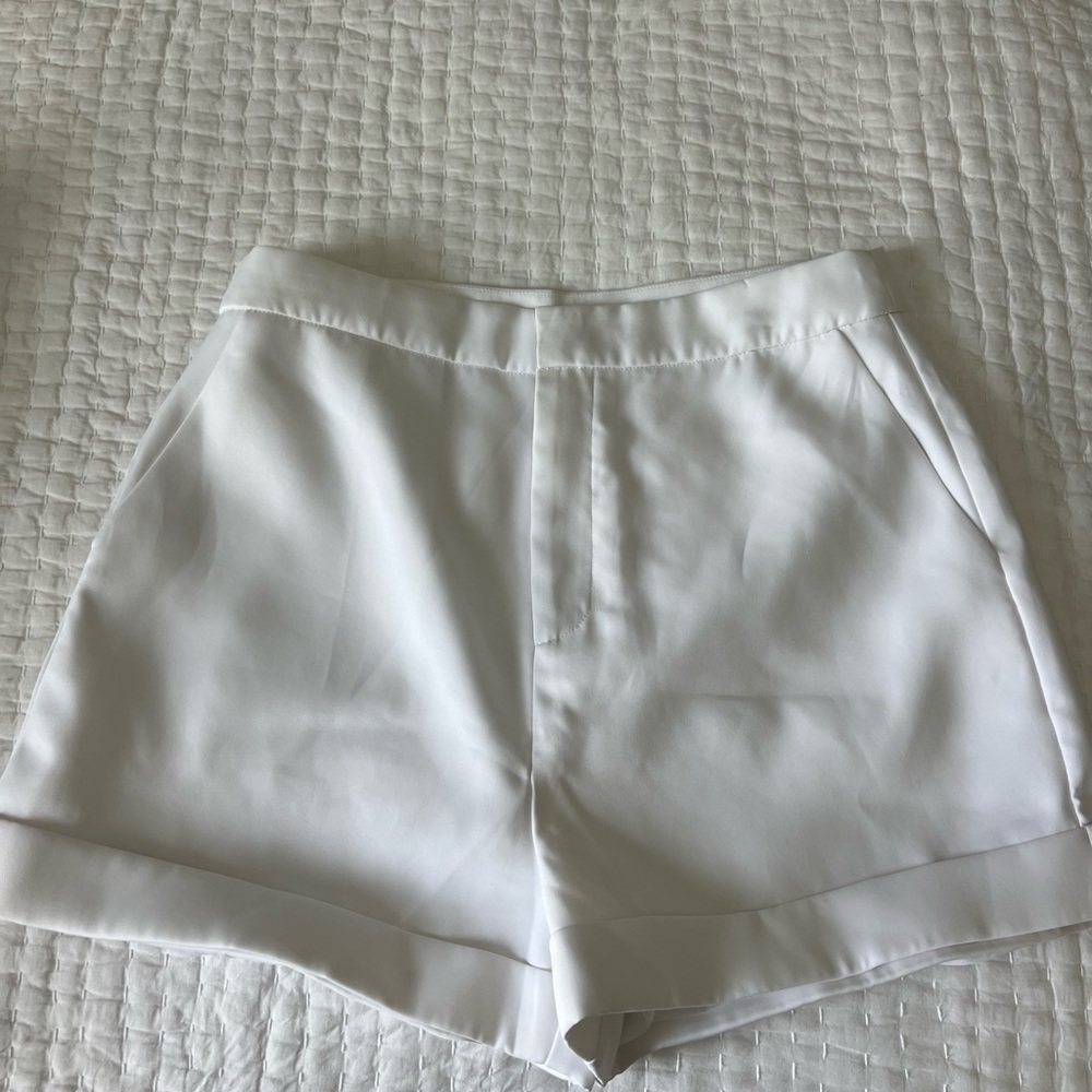 Endless Rose White High Waist Shorts